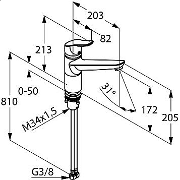 Смеситель для кухни Kludi Objecta 325780575 купить в интернет-магазине сантехники Sanbest
