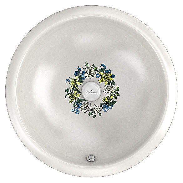 Раковина Elghansa 51 EG4165-114 белая с декором купить в интернет-магазине Sanbest