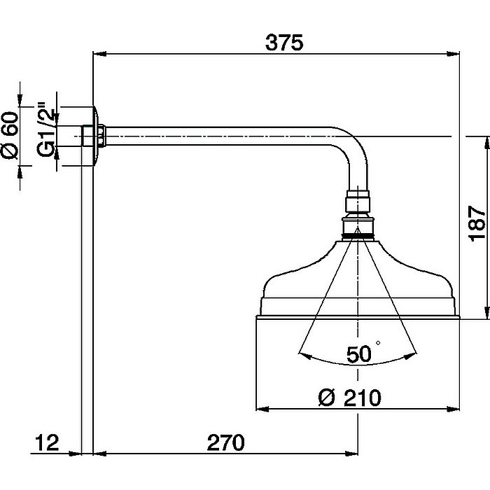 Верхний душ Cisal SHOWER DS01340127 D210 бронза купить в интернет-магазине сантехники Sanbest