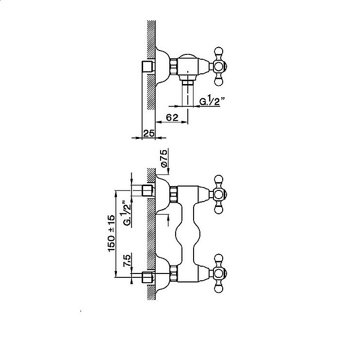 Смеситель для душа Cisal Arcana AC00044121 купить в интернет-магазине сантехники Sanbest