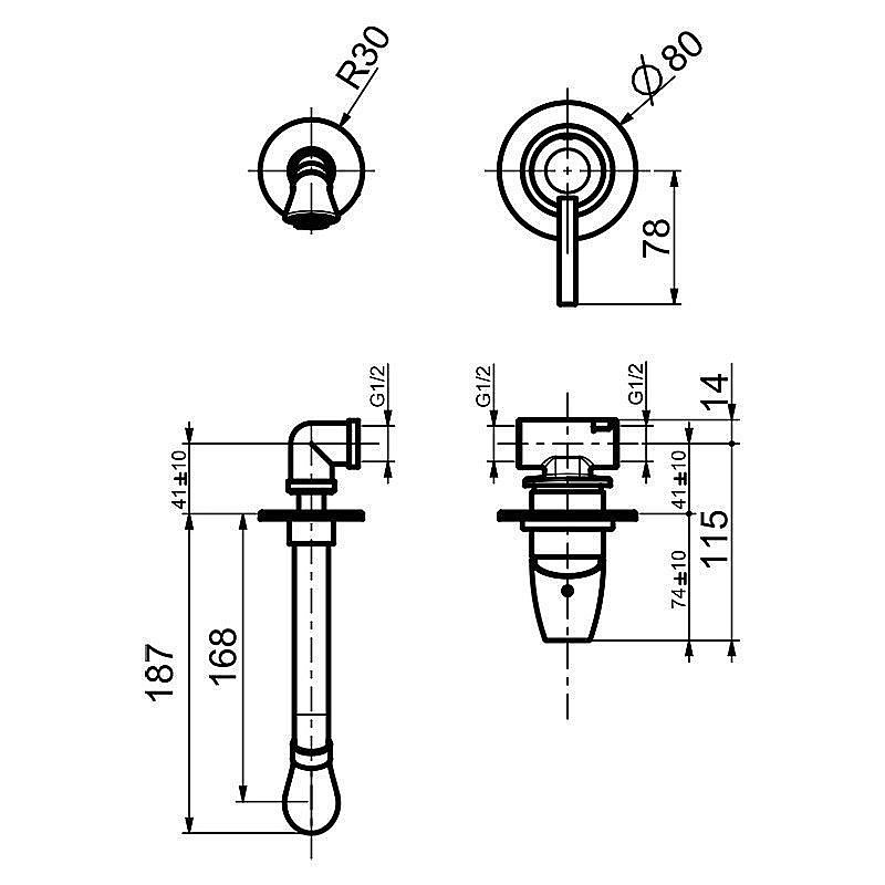 Смеситель для раковины Webert Opera Moderna OE830606015 купить в интернет-магазине сантехники Sanbest