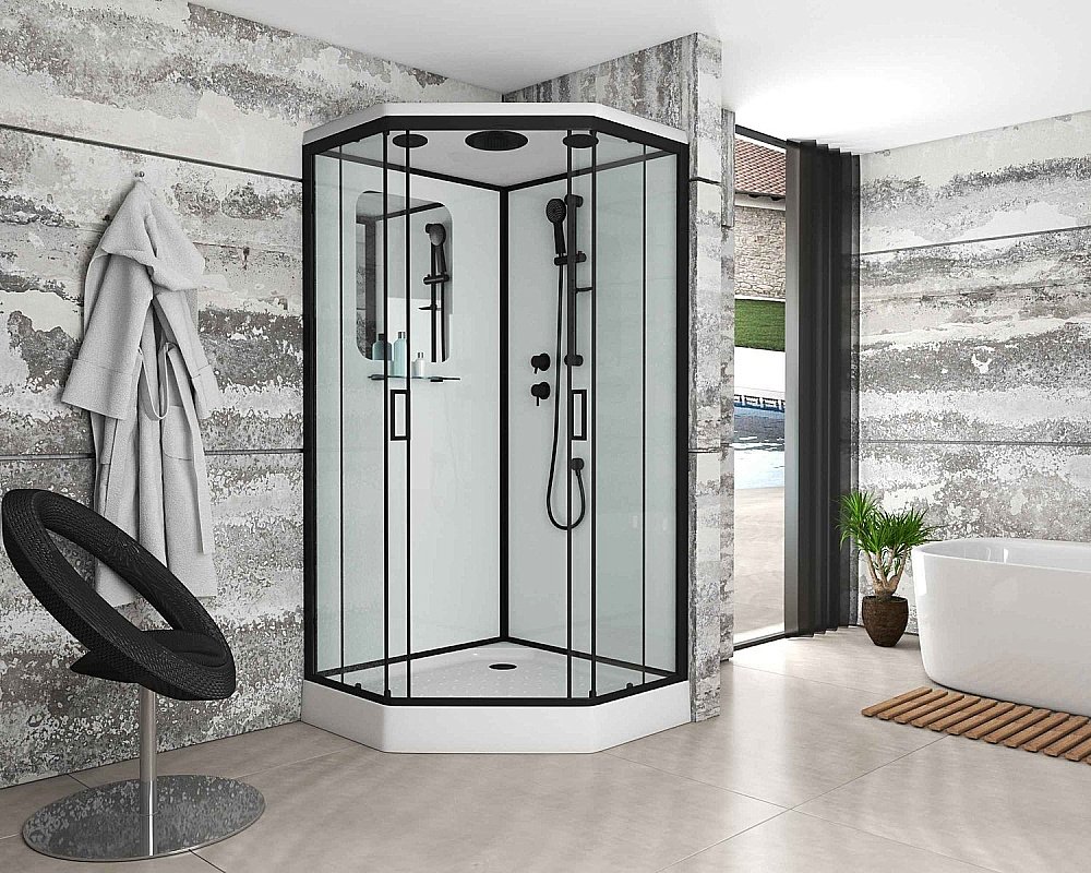 Душевая кабина Niagara Premium NG- 6901-01D BLACK 90x90 купить в интернет-магазине Sanbest