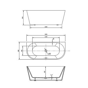 Ванна акриловая Vincea VBT-421 180x80 белая купить в интернет-магазине Sanbest