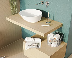 Раковина накладная Vitra Geo 38 7421B003-0016 белая купить в интернет-магазине Sanbest