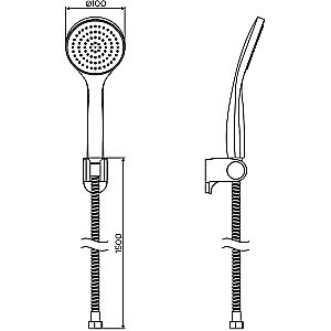 Душевой гарнитур Dorff Comfort D0208000BL черный матовый купить в интернет-магазине сантехники Sanbest