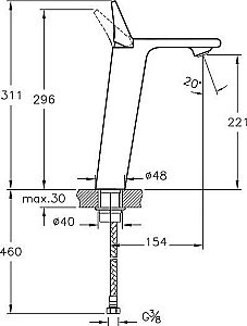 Смеситель для раковины Vitra Memoria A42331 купить в интернет-магазине сантехники Sanbest