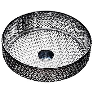 Раковина накладная CeramaLux NC 36 GL10 прозрачная купить в интернет-магазине Sanbest