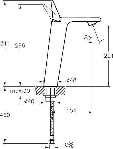 Смеситель для раковины Vitra Memoria A42331 купить в интернет-магазине сантехники Sanbest