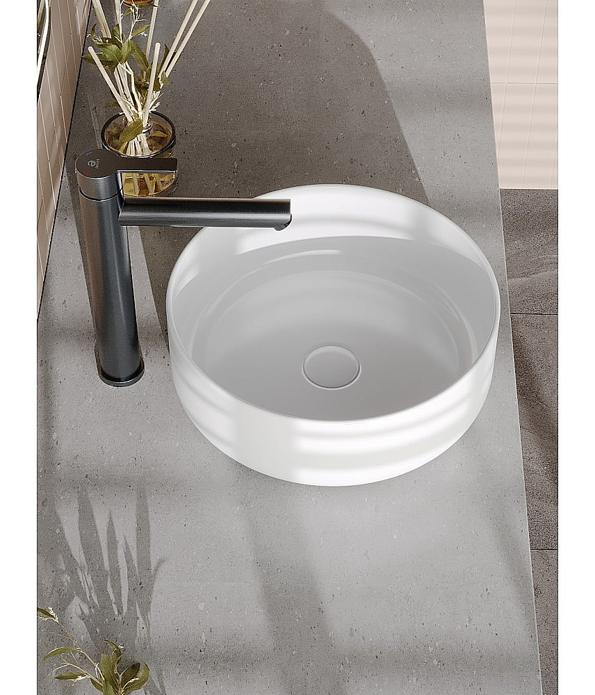 Cмеситель для раковины Agger Easy A3112155 оружейная сталь матовая купить в интернет-магазине сантехники Sanbest