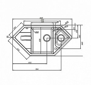 Кухонная мойка IDDIS Vane G V36C965i87 купить в интернет-магазине сантехники Sanbest