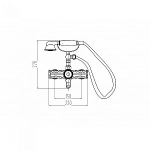 Смеситель для душа Milacio Villena MC.302.SL серебро купить в интернет-магазине сантехники Sanbest