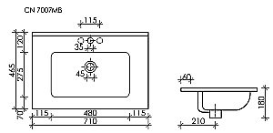 Тумба с раковиной Sancos FOLK Floor FL70FW/CN7007MB 70 Bianco для ванной в интернет-магазине Sanbest