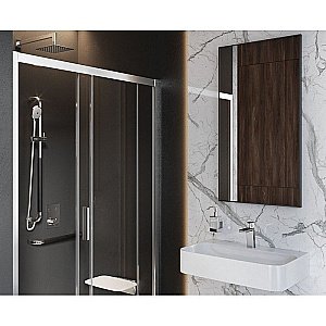 Зеркало Excellent Kuadro 100x50 черный в ванную от интернет-магазине сантехники Sanbest