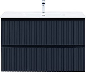 Тумба с раковиной Aquanet Джейн (Flat) 335431/330426 100 маренго для ванной в интернет-магазине Sanbest