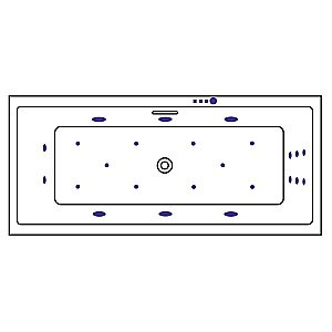 Ванна акриловая EXCELLENT Heaven Slim ULTRA WAEX.HEV18S.ULTRA.GL 180x80 белая с гидромассажем купить в интернет-магазине Sanbest