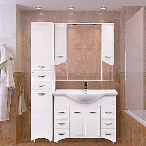 Зеркало со шкафом Misty Дрея 100 в ванную от интернет-магазине сантехники Sanbest