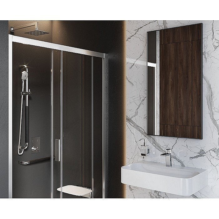 Зеркало Excellent Kuadro 100x50 черный в ванную от интернет-магазине сантехники Sanbest