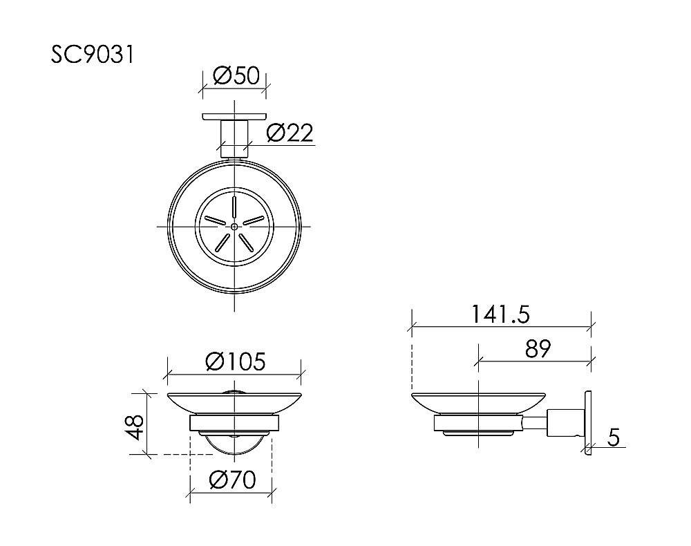Мыльница Sancos Base SC9031CH хром купить в интернет-магазине сантехники Sanbest