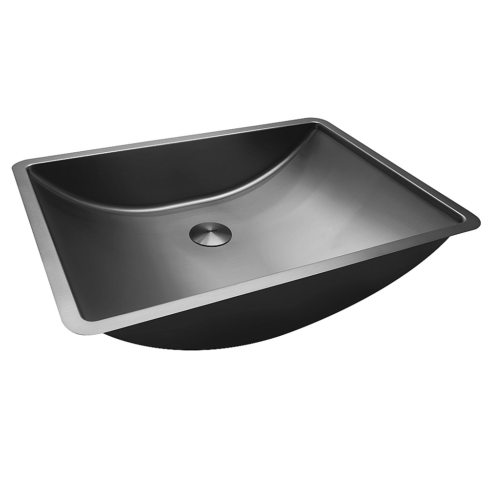 Раковина врезная снизу ABBER Wasser Kreis 53 AF2405GM оружейная сталь купить в интернет-магазине Sanbest