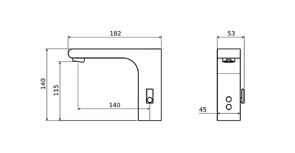 Смеситель для раковины Лира AQ5410CR хром, электронный купить в интернет-магазине сантехники Sanbest
