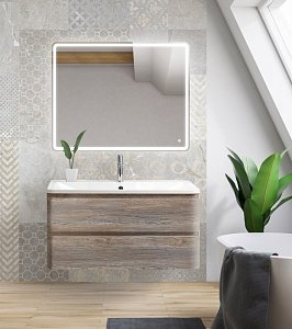 Тумба с раковиной BelBagno ALBANO 100 Pino Scania для ванной в интернет-магазине Sanbest