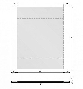 Зеркало Dreja Uni 75 в ванную от интернет-магазине сантехники Sanbest