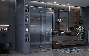 Душевой уголок Ambassador Diamond 12011108 90x120 стекло прозрачное/профиль хром купить в интернет-магазине Sanbest