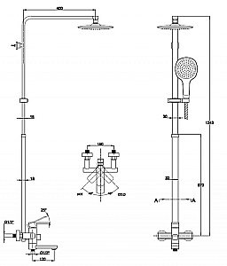 Душевая система Kaiser Sonat 34182 хром/серый купить в интернет-магазине сантехники Sanbest