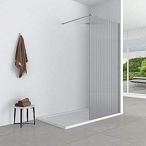 Душевое ограждение Loranto Walk-In 130 CS-Z02C-130 стекло рифленое/профиль хром купить в интернет-магазине Sanbest