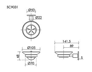 Мыльница Sancos Base SC9031CH хром купить в интернет-магазине сантехники Sanbest