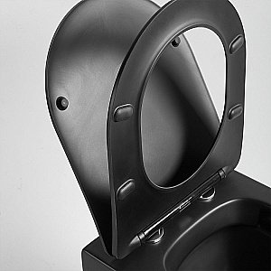 Унитаз Vincea Piatti VT1-11SMB безободковый, с крышкой микролифт, черный матовый купить в интернет-магазине Sanbest