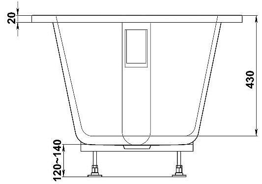 Ванна BAS Афина 170х75 ВА00038 белая матовая купить в интернет-магазине Sanbest