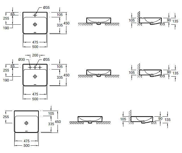 Раковина Jacob Delafon VOX 50 EVE112-00 белая купить в интернет-магазине Sanbest