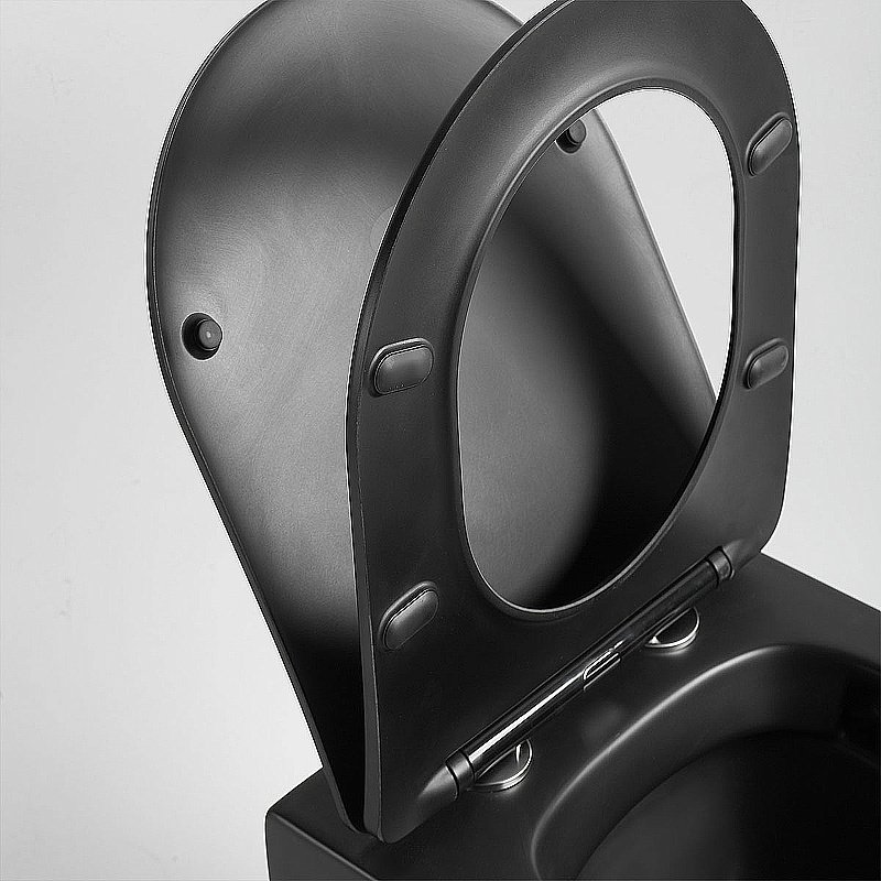 Унитаз Vincea Piatti VT1-11SMB безободковый, с крышкой микролифт, черный матовый купить в интернет-магазине Sanbest