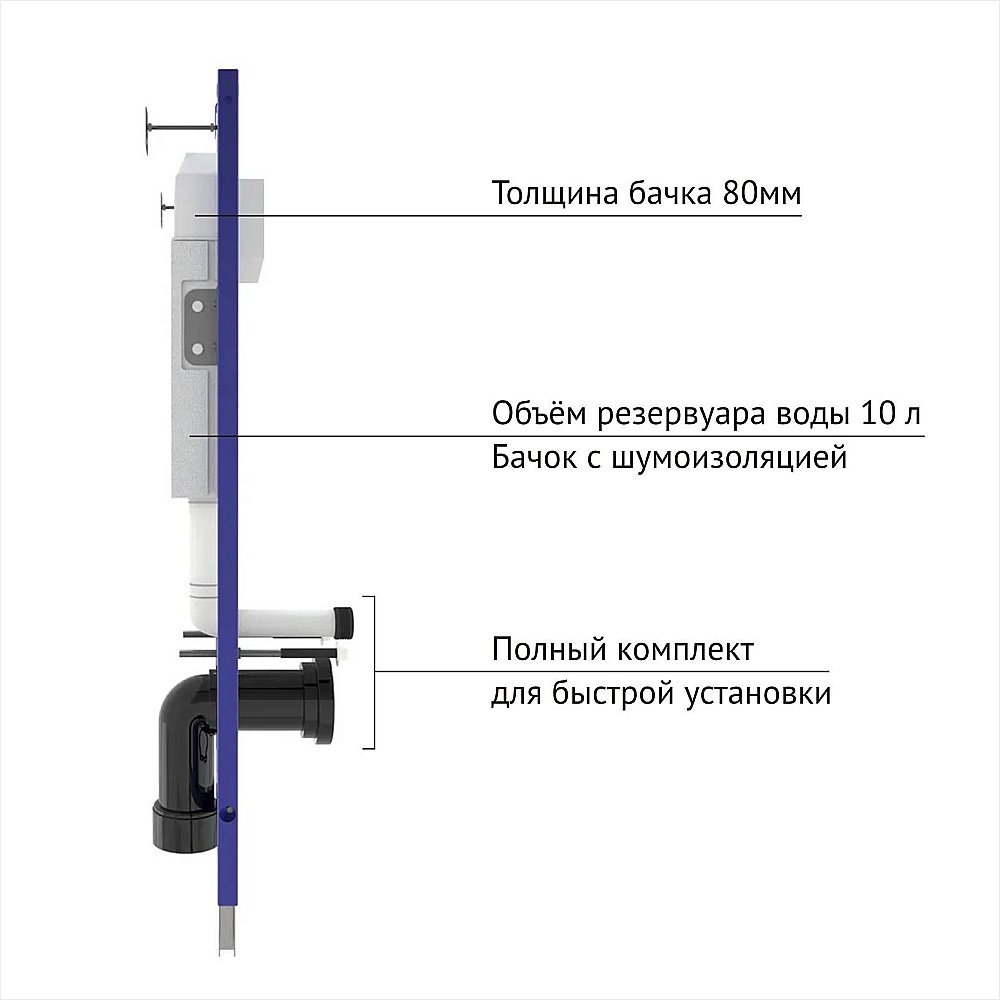 Инсталляция для унитаза BERGES NOVUM 040244 кнопка S4 купить в интернет-магазине сантехники Sanbest