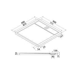 Душевой поддон Iddis Bild BIL5WS9i22 90х90 купить в интернет-магазине Sanbest