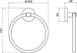 Полотенцедержатель Aquatek Оберон AQ4212MB черный матовый купить в интернет-магазине сантехники Sanbest