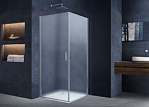 Душевой уголок Vincea Alpha VSR-3ALP9090MT 90x90 стекло текстурное/профиль хром купить в интернет-магазине Sanbest