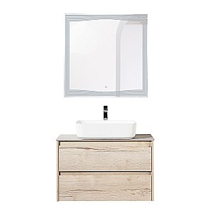 Тумба с раковиной и столешницей BelBagno KRAFT 80 Rovere Galifax Bianco для ванной в интернет-магазине Sanbest