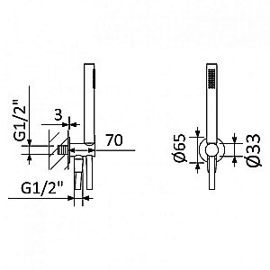 Душевой гарнитур Cezares CZR-B-KD-M-SR Sunrise купить в интернет-магазине сантехники Sanbest
