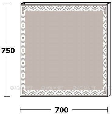 Зеркало LED De Aqua ТРЕНД 205773 70x75 в ванную от интернет-магазине сантехники Sanbest