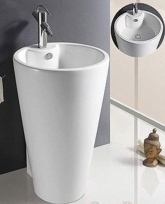 Раковина напольная Ceramalux N 50 B134B белая купить в интернет-магазине Sanbest