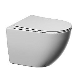 Унитаз подвесной Abber Ultra AC1301 белый, безободковый, с крышкой микролифт купить в интернет-магазине Sanbest