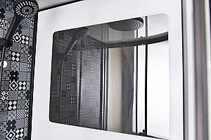 Душевая кабина Esbano Elegancia ESB-90CR 90x90 стекло прозрачное/профиль черный купить в интернет-магазине Sanbest