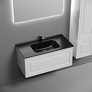 Тумба с раковиной Sancos Very 90 VR90W белая матовая для ванной в интернет-магазине Sanbest