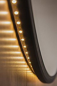 Зеркало Art&Max ASTI AM-Ast-800-DS-FNC-Nero в ванную от интернет-магазине сантехники Sanbest