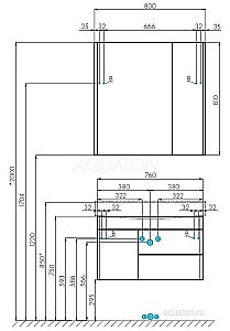 Зеркальный шкаф Акватон Беверли 80 белый купить в интернет-магазине сантехники Sanbest