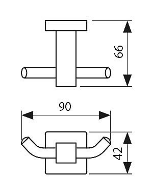 Крючок Kaiser KH-4302 бронза купить в интернет-магазине сантехники Sanbest
