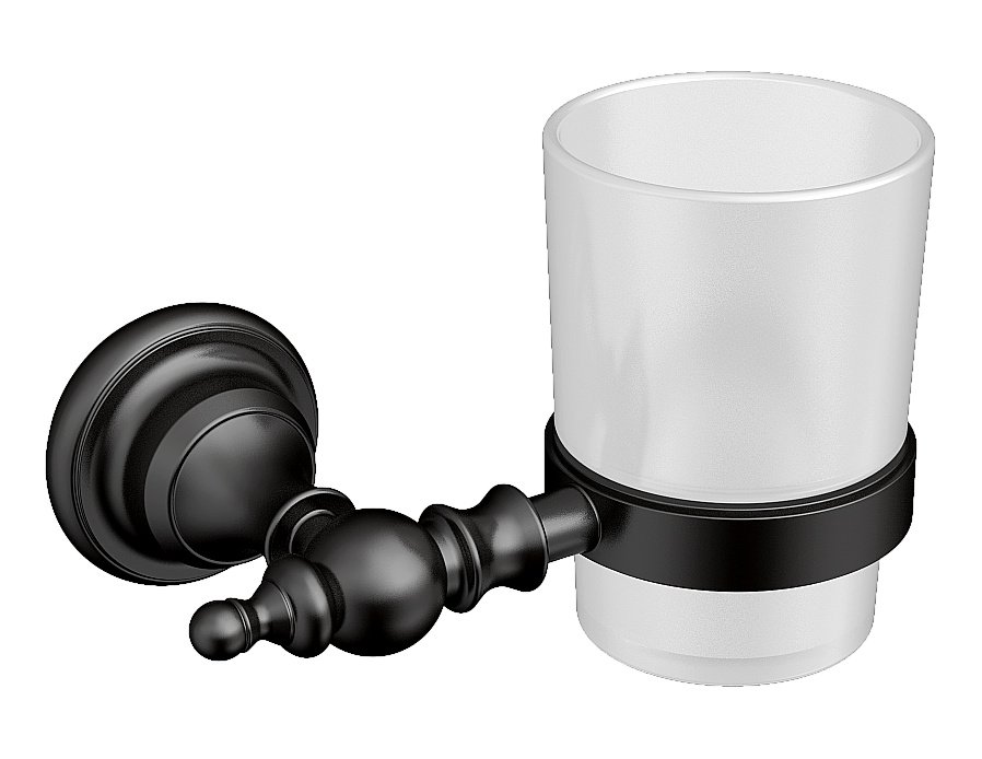Стакан для зубных щеток CeramaLux Elegance 95802 черный матовый купить в интернет-магазине сантехники Sanbest