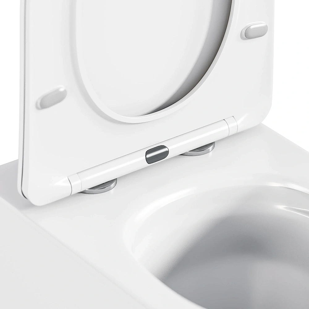 Унитаз подвесной Hansmann keramik ROUND TORNADO УНИ0010 безободковый, с крышкой микролифт, слив торнадо купить в интернет-магазине Sanbest